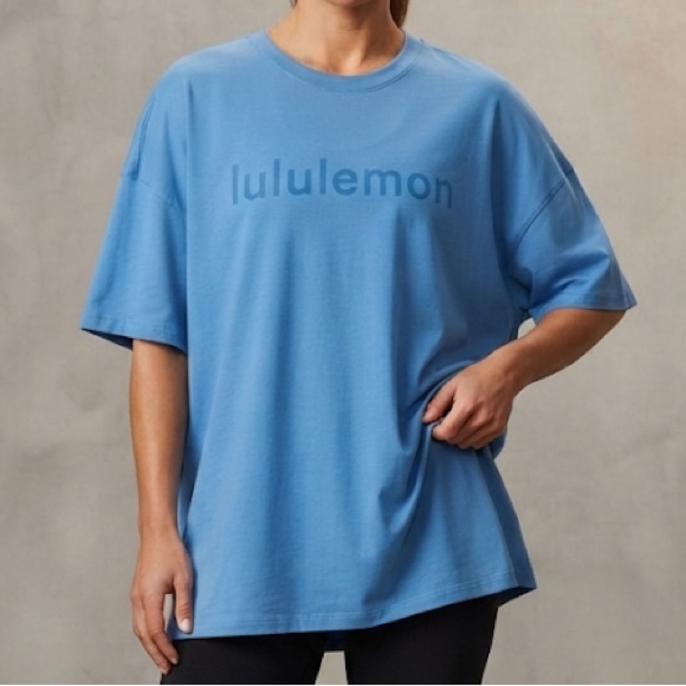 lululemon Blue Graphic Tee
